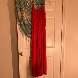 Women’s small red jumpsuit